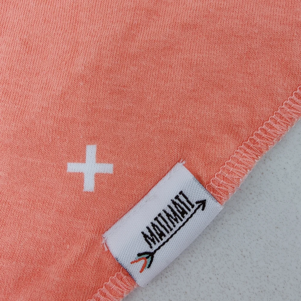 Matimati Baby Infant Orange White Bandana Bib, OS